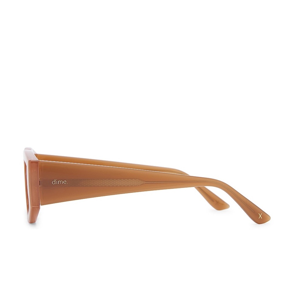 RARE light brown clear rectangle cat eye sunglasses - Picture 4 of 6
